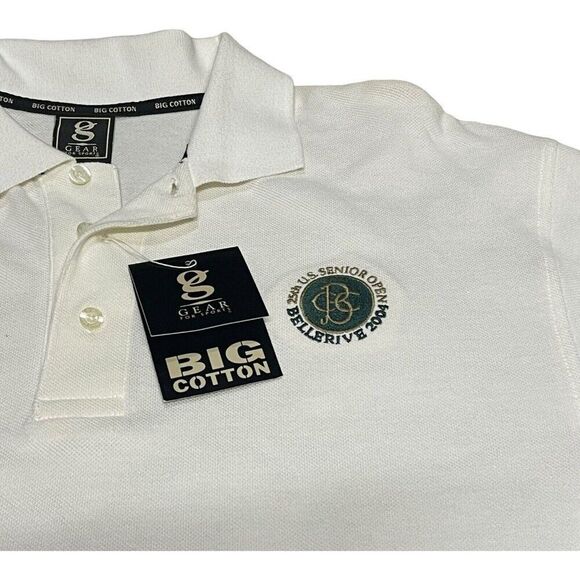 Big Cotton Sports NEW White Polo Shirt 25th US Senior Open Bellerive 2004 Large - Picture 2 of 5